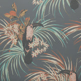 Le toucan (wp) - # 05 charcoal- Maxwell Wallpaper By The 11 Yard Roll