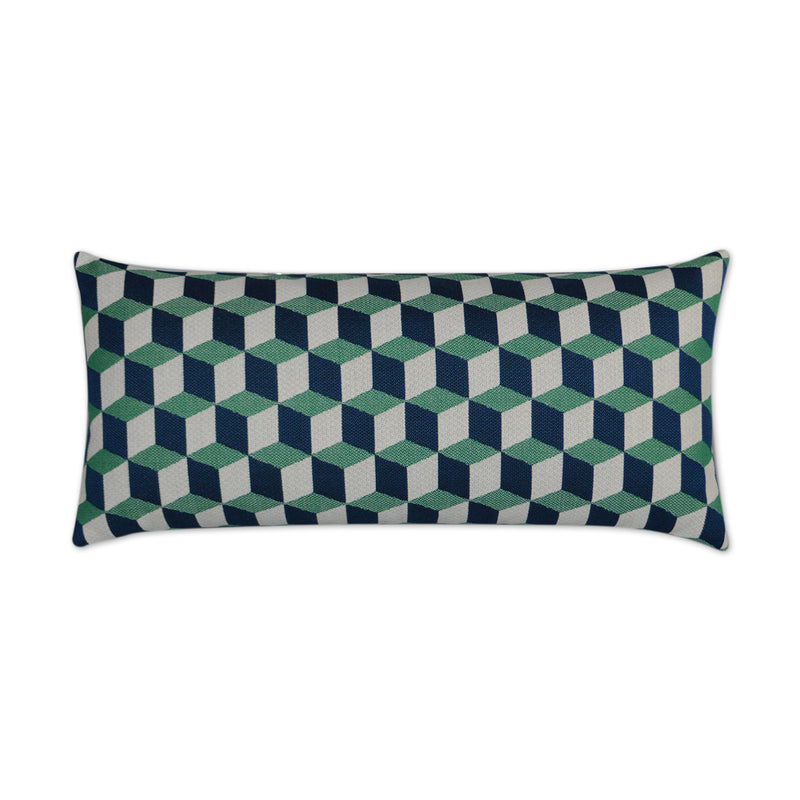 Outdoor Puzzle Lumbar Pillow - Emerald - DV Kap