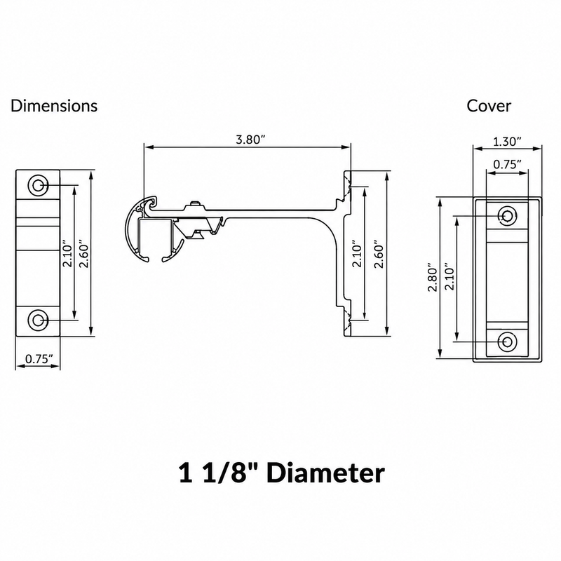 Build Your Own Channel Track Drapery Hardware Rod Set