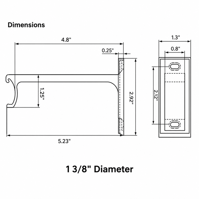 Build Your Own Channel Track Drapery Hardware Rod Set