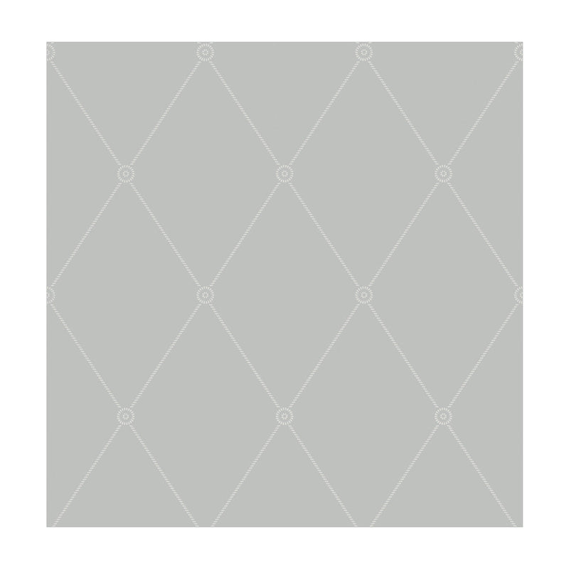 COLE & SON - LARGE GEORGIAN ROPE TRELLIS- GREY - Wallcovering by the Roll GREY