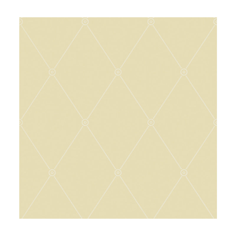 COLE & SON - LARGE GEORGIAN ROPE TRELLIS- STRAW - Wallcovering by the Roll STRAW