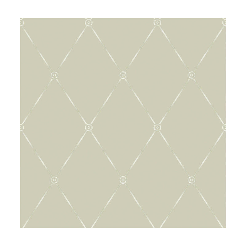 COLE & SON - LARGE GEORGIAN ROPE TRELLIS- OLIVE - Wallcovering by the Roll OLIVE