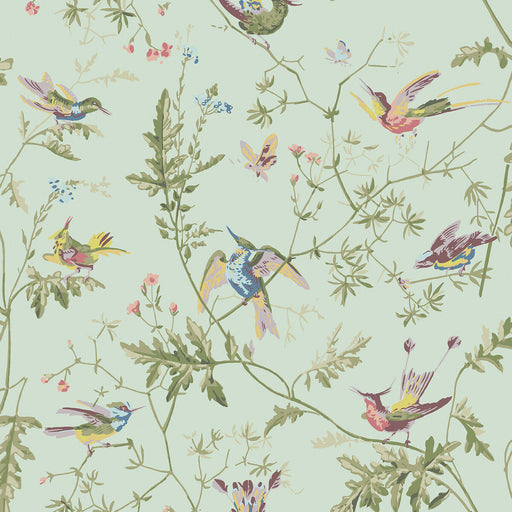 COLE & SON - HUMMINGBIRDS- BLUE MULTI-COLOUR - Wallcovering by the Roll BLUE MULTI-COLOUR