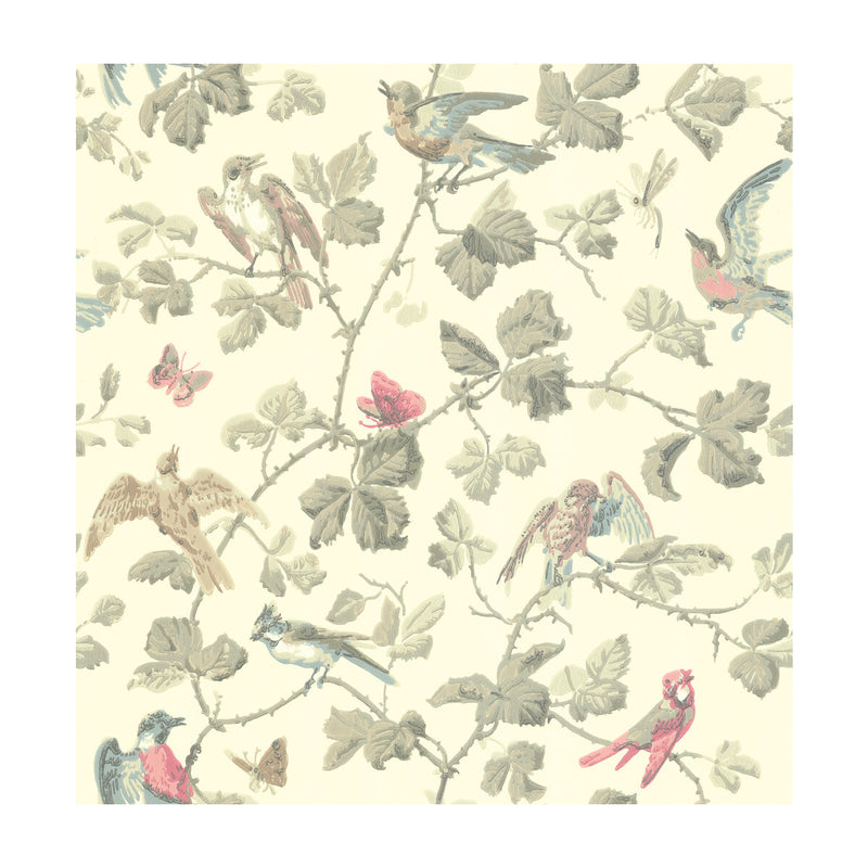 COLE & SON - WINTER BIRDS- LINEN - Wallcovering by the Roll LINEN
