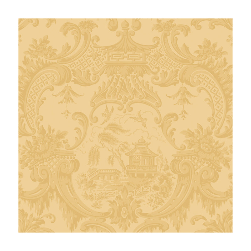 COLE & SON - CHIPPENDALE CHINA- YELLOW - Wallcovering by the Roll YELLOW