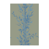 COLE & SON - BAMBOO- BLUE ON KHAKI - Wallcovering by the Roll