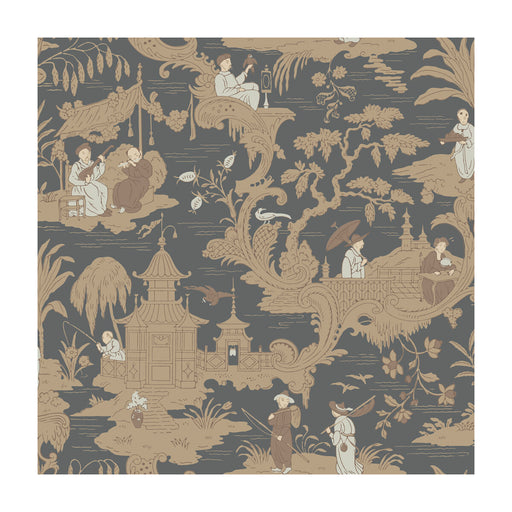 COLE & SON - CHINESE TOILE- CHARCOAL - Wallcovering by the Roll CHARCOAL