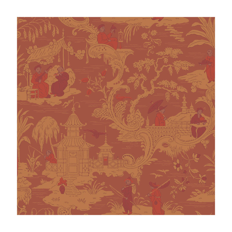 COLE & SON - CHINESE TOILE- RED - Wallcovering by the Roll RED