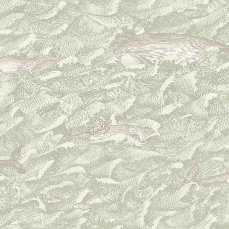 COLE & SON - MELVILLE- GREEN - Wallcovering by the Roll GREEN