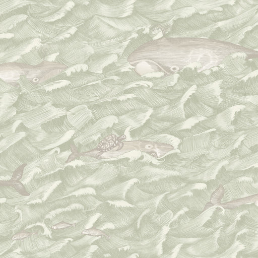 COLE & SON - MELVILLE- GREEN - Wallcovering by the Roll GREEN