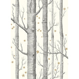 COLE & SON - WOODS & STARS- BLACK/WHITE - Wallcovering by the Roll