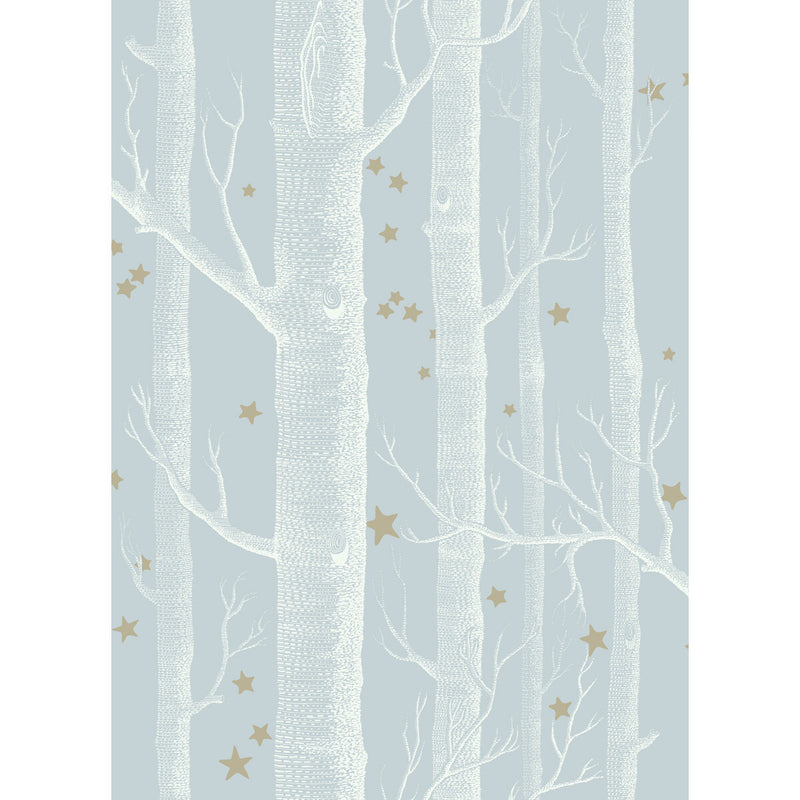 COLE & SON - WOODS & STARS- POWDER BLUE - Wallcovering by the Roll POWDER BLUE
