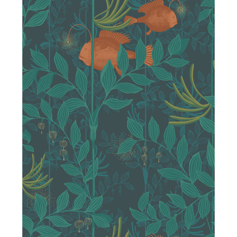 COLE & SON - NAUTILUS- DARK GREEN - Wallcovering by the Roll DARK GREEN