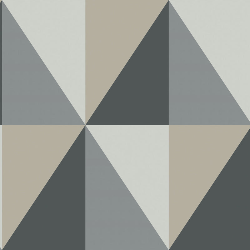 COLE & SON - APEX GRAND- GREY AND BLACK - Wallcovering by the Roll GREY AND BLACK
