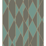COLE & SON - OBLIQUE WP- TEAL AND BLACK - Wallcovering by the Roll