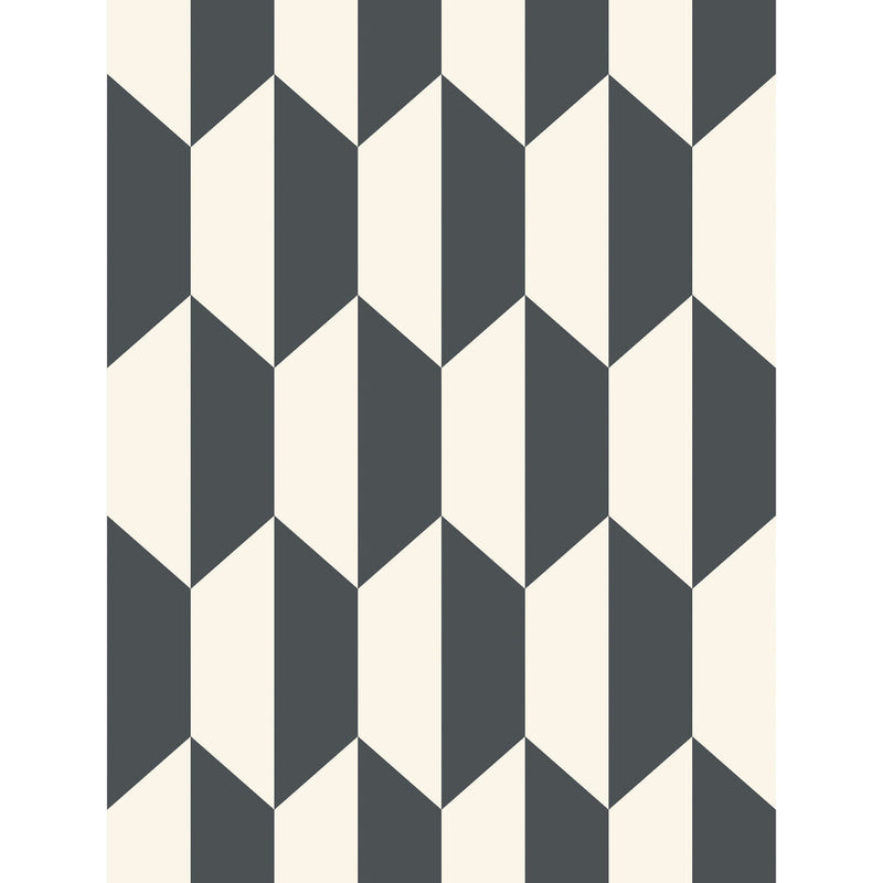 COLE & SON - TILE- BLACK AND WHITE - Wallcovering by the Roll BLACK AND WHITE