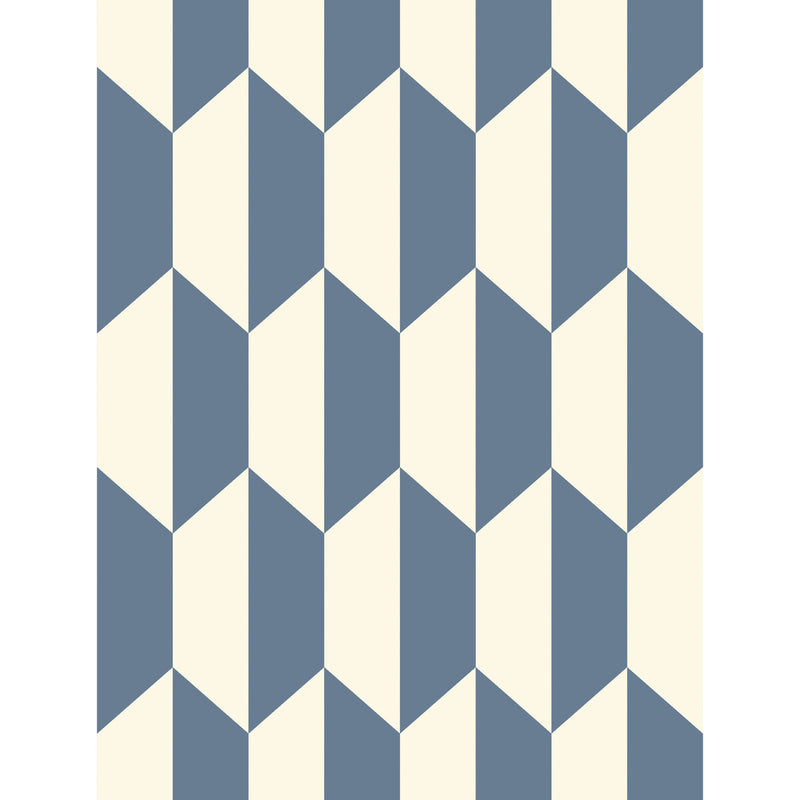 COLE & SON - TILE- BLUE AND WHITE - Wallcovering by the Roll BLUE AND WHITE
