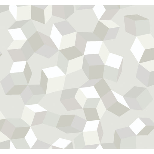 COLE & SON - PUZZLE- WHITE ON WHITE - Wallcovering by the Roll WHITE ON WHITE