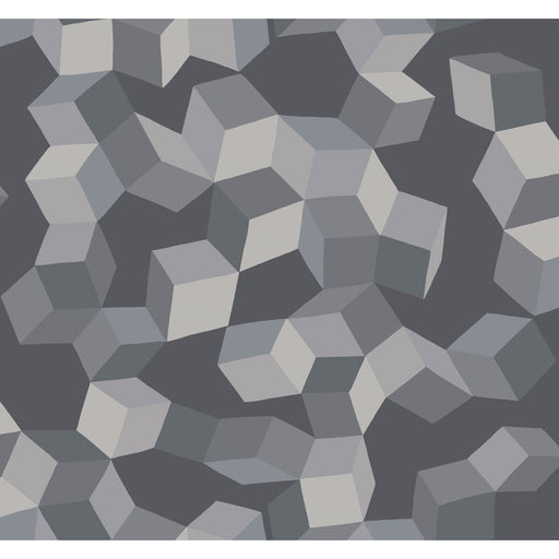 COLE & SON - PUZZLE- GREY AND BLACK - Wallcovering by the Roll GREY AND BLACK