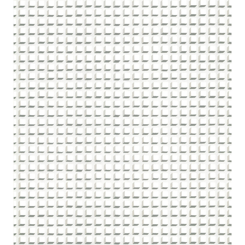 COLE & SON - MOSAIC- WHITE AND WHITE - Wallcovering by the Roll WHITE AND WHITE