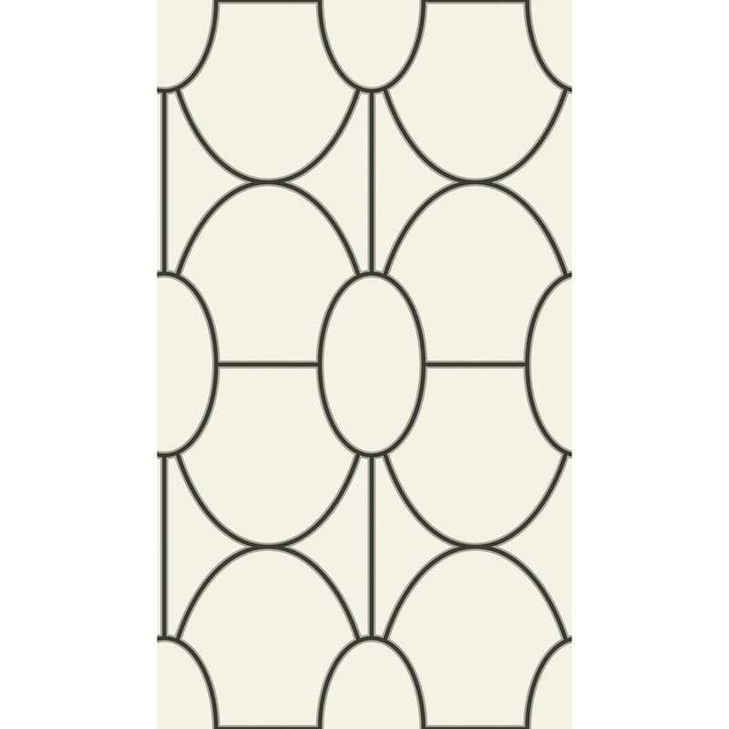 COLE & SON - RIVIERA- BLACK AND WHITE - Wallcovering by the Roll BLACK AND WHITE