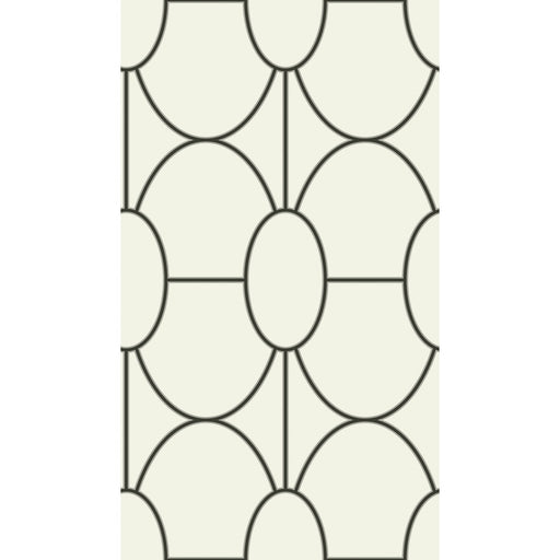 COLE & SON - RIVIERA- BLACK AND WHITE - Wallcovering by the Roll BLACK AND WHITE