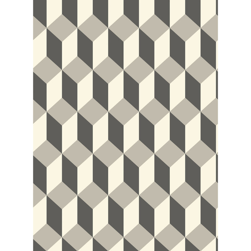 COLE & SON - DELANO- GREY AND BLACK - Wallcovering by the Roll GREY AND BLACK