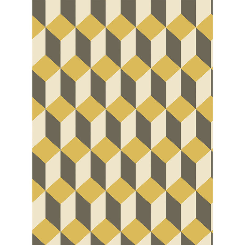 COLE & SON - DELANO- YELLOW AND BLACK - Wallcovering by the Roll YELLOW AND BLACK