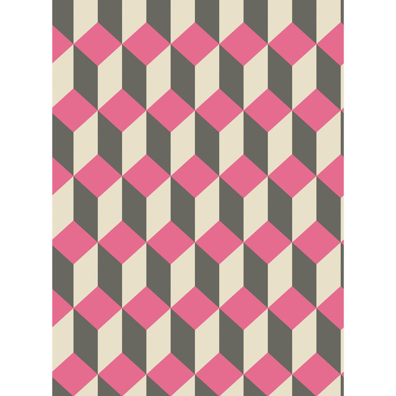 COLE & SON - DELANO- PINK AND BLACK - Wallcovering by the Roll PINK AND BLACK