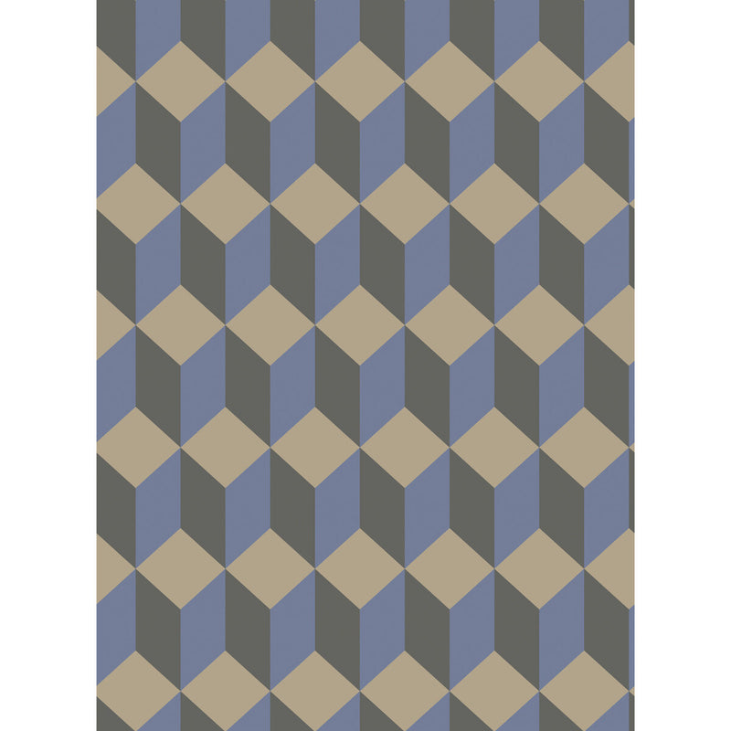 COLE & SON - DELANO- BLUE AND BLACK - Wallcovering by the Roll BLUE AND BLACK