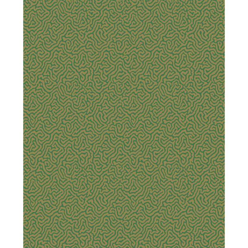 COLE & SON - VERMICELLI- GREEN & GOLD - Wallcovering by the Roll GREEN & GOLD