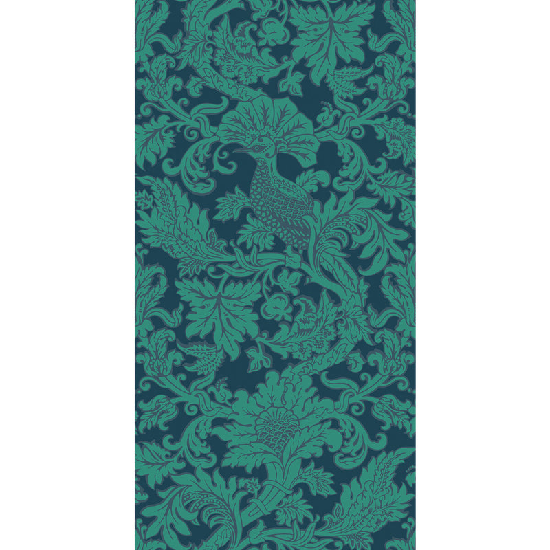 COLE & SON - BALABINA- MIDNIGHT & JADE - Wallcovering by the Roll MIDNIGHT & JADE