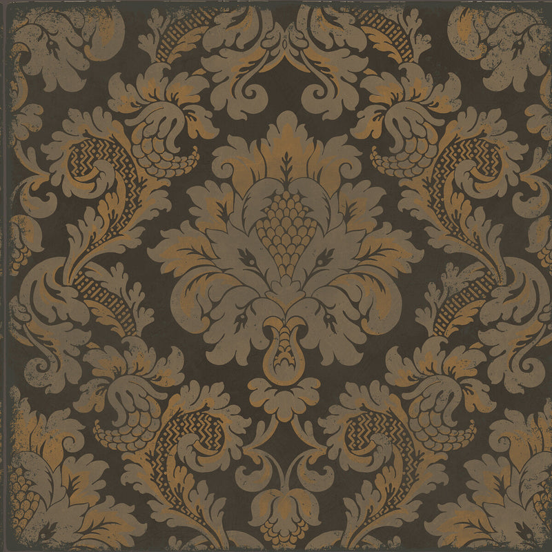 COLE & SON - STRAVINSKY- CHARCOAL & BRONZE - Wallcovering by the Roll CHARCOAL & BRONZE