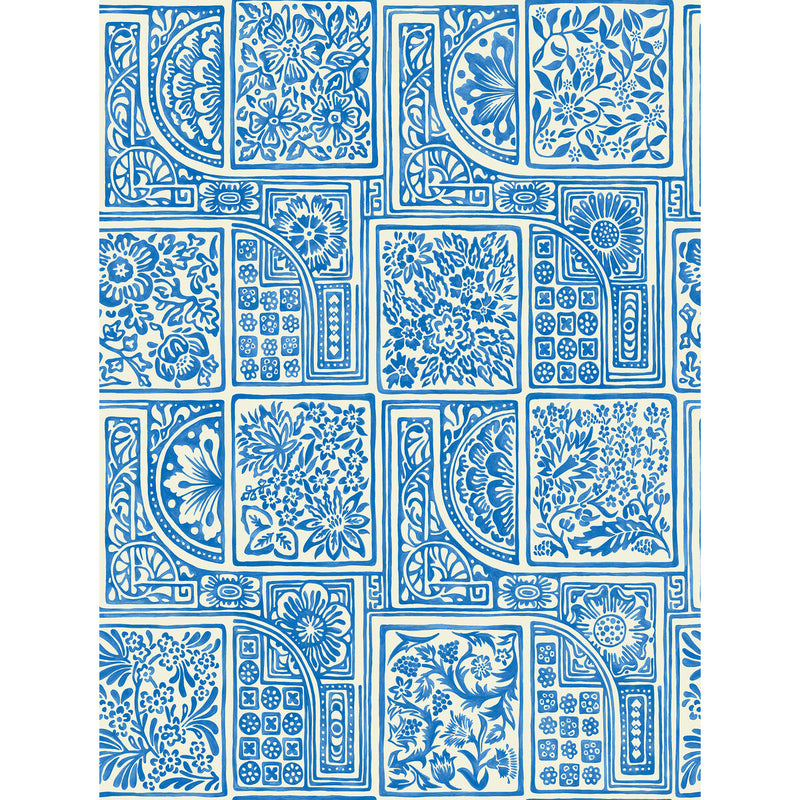 COLE & SON - BELLINI- BLUE & WHITE - Wallcovering by the Roll BLUE & WHITE