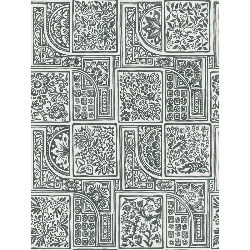 COLE & SON - BELLINI- BLACK & WHITE - Wallcovering by the Roll BLACK & WHITE