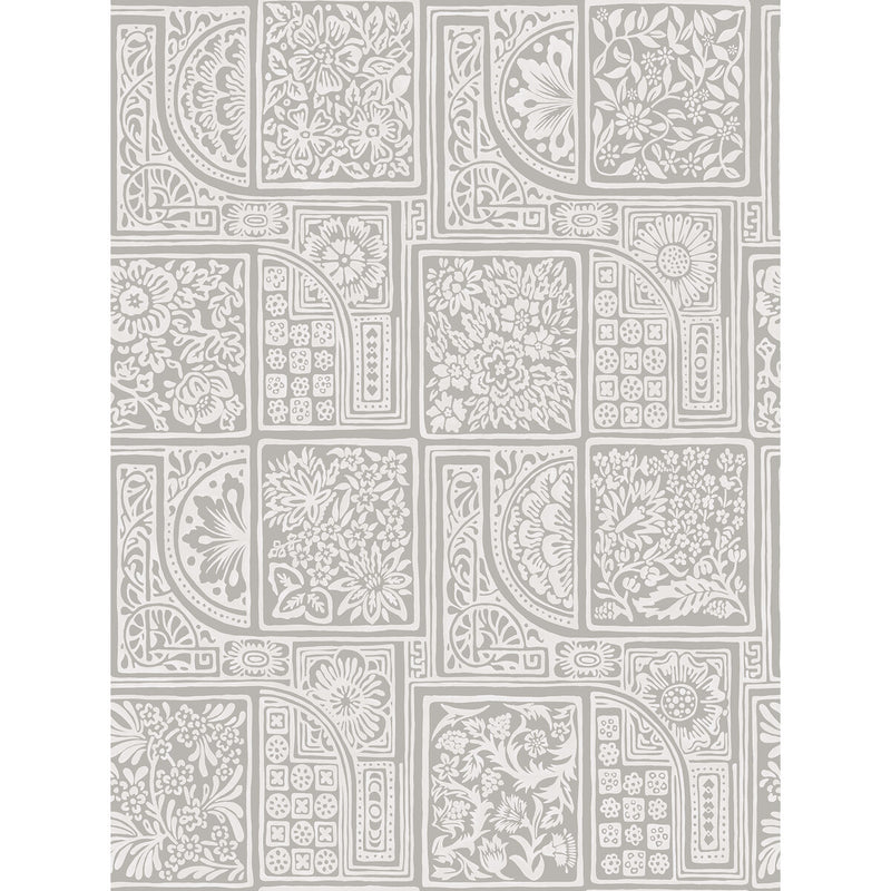 COLE & SON - BELLINI- GREY & WHITE - Wallcovering by the Roll GREY & WHITE