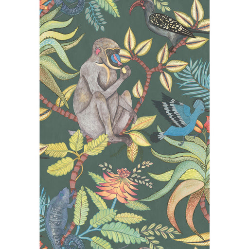 COLE & SON - SAVUTI- DARK PETROL MULTI - Wallcovering by the Roll DARK PETROL MULTI