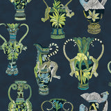 COLE & SON - KHULU VASES- MIDNIGHT - Wallcovering by the Roll