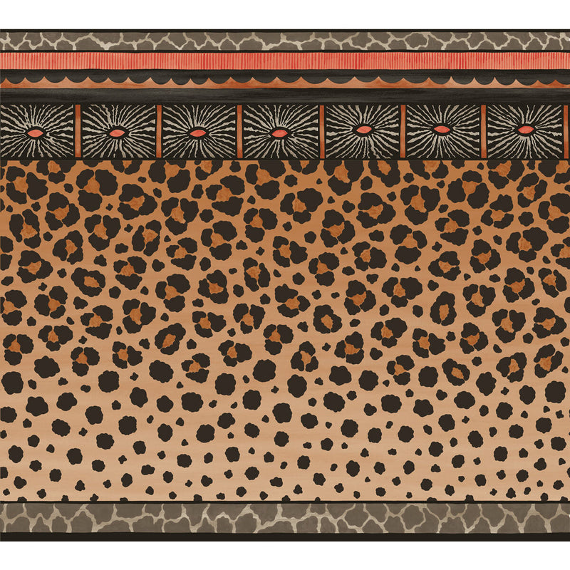 COLE & SON - ZULU BORDER- RED & BROWN - Wallcovering by the Roll RED & BROWN