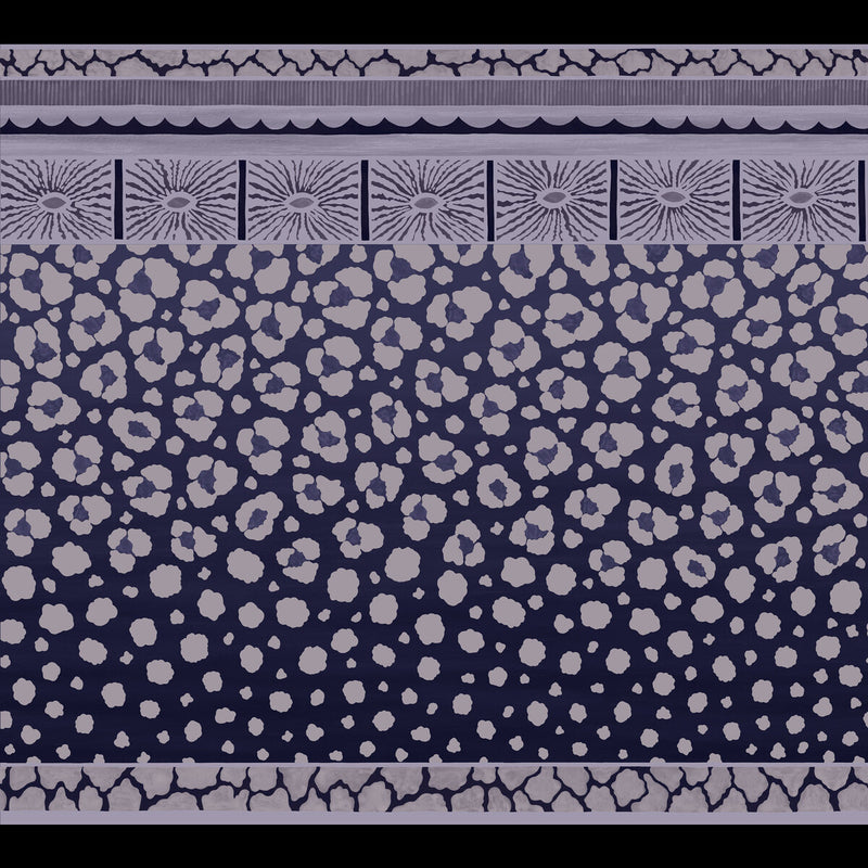 COLE & SON - ZULU BORDER- BLACK & WHITE - Wallcovering by the Roll BLACK & WHITE