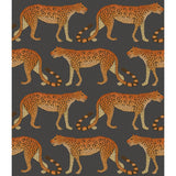 COLE & SON - LEOPARD WALK- CHARCOAL & ORANGE - Wallcovering by the Roll