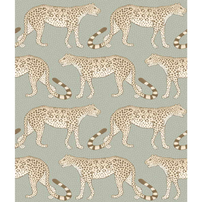 COLE & SON - LEOPARD WALK- OLIVE & WHITE - Wallcovering by the Roll OLIVE & WHITE