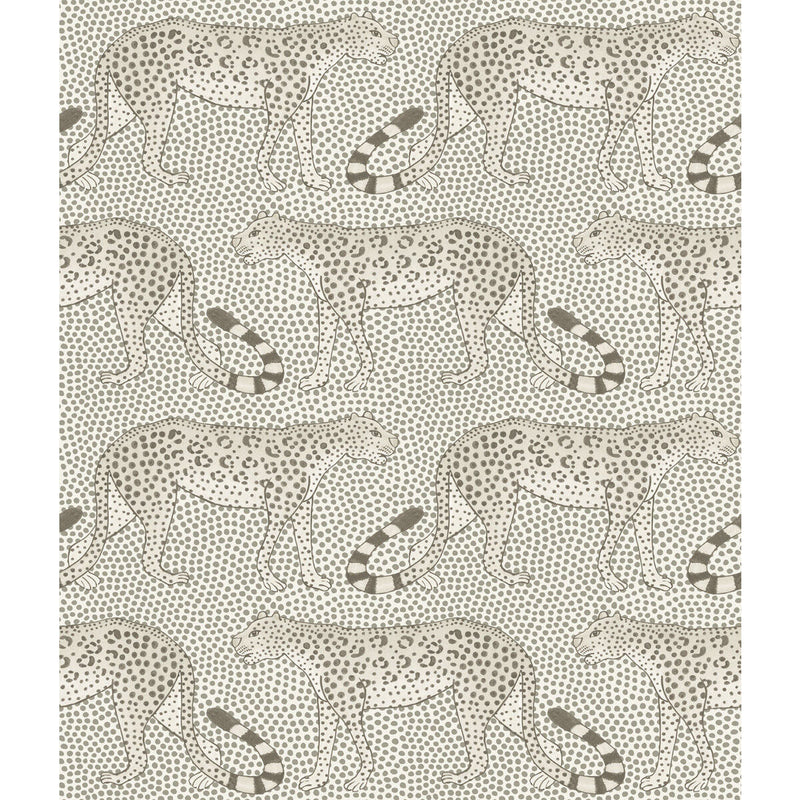 COLE & SON - LEOPARD WALK- BLACK & WHITE - Wallcovering by the Roll BLACK & WHITE
