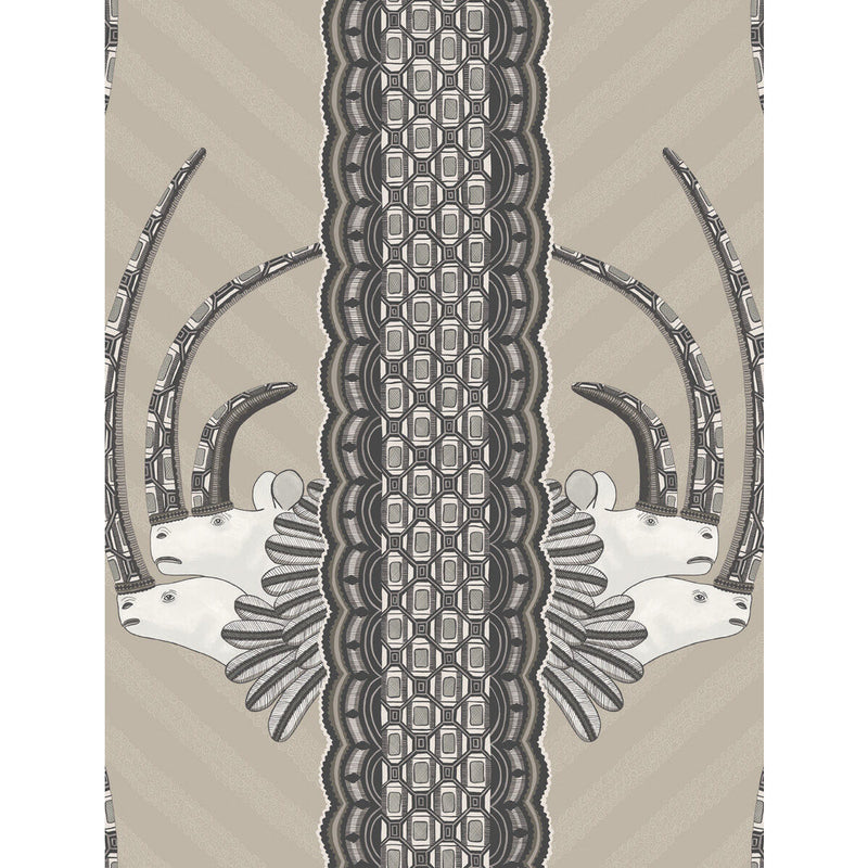 COLE & SON - JABU- LINEN & BLACK - Wallcovering by the Roll LINEN & BLACK