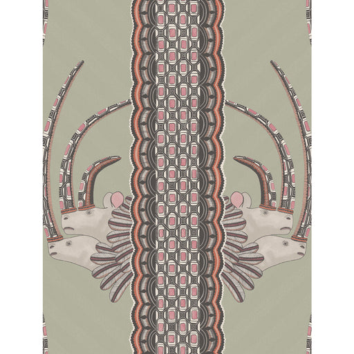 COLE & SON - JABU- OLIVE & PINK - Wallcovering by the Roll OLIVE & PINK