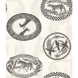 COLE & SON - MATRINAH- BLACK & WHITE - Wallcovering by the Roll