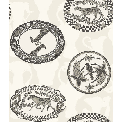 COLE & SON - MATRINAH- BLACK & WHITE - Wallcovering by the Roll BLACK & WHITE