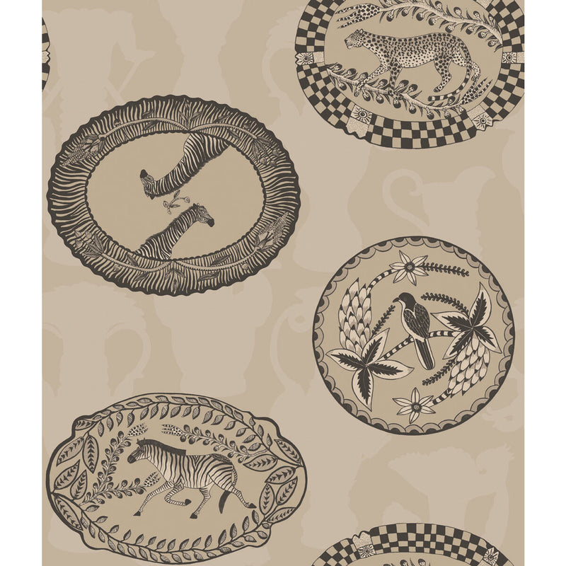 COLE & SON - MATRINAH- STONE & GILVER - Wallcovering by the Roll STONE & GILVER