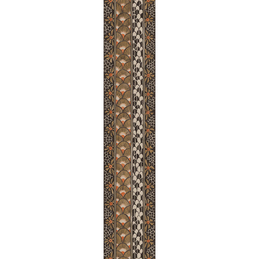 COLE & SON - ARDMORE BORDER- BLACK & BURNT ORANGE - Wallcovering by the Roll BLACK & BURNT ORANGE